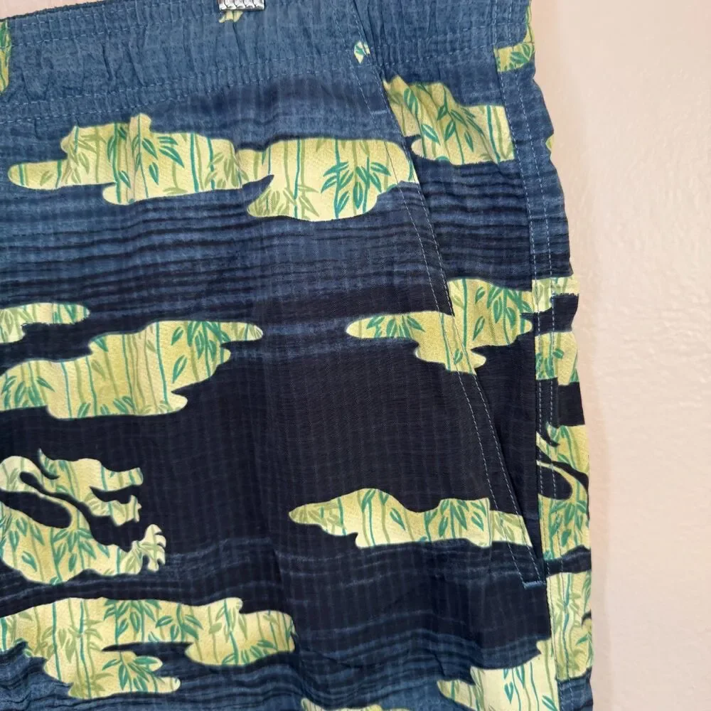 VTG Tommy Bahama Men's Chinese Dragon Print Blue Green Swim Trunks Shorts XXL